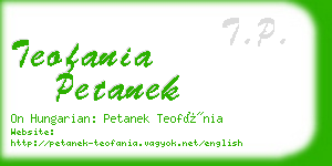 teofania petanek business card